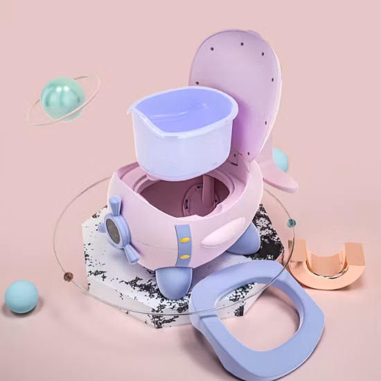 Pumping Sound Simulation Baby Training Potty Easy Portable Simulate to Adult′ S Toilet Potty Best Selling