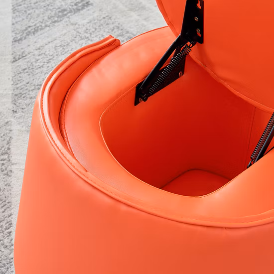 Modern Dressing Room Chair Foldable Living Room Chairs Furniture Leather Stool Chair with Storage and Wheels